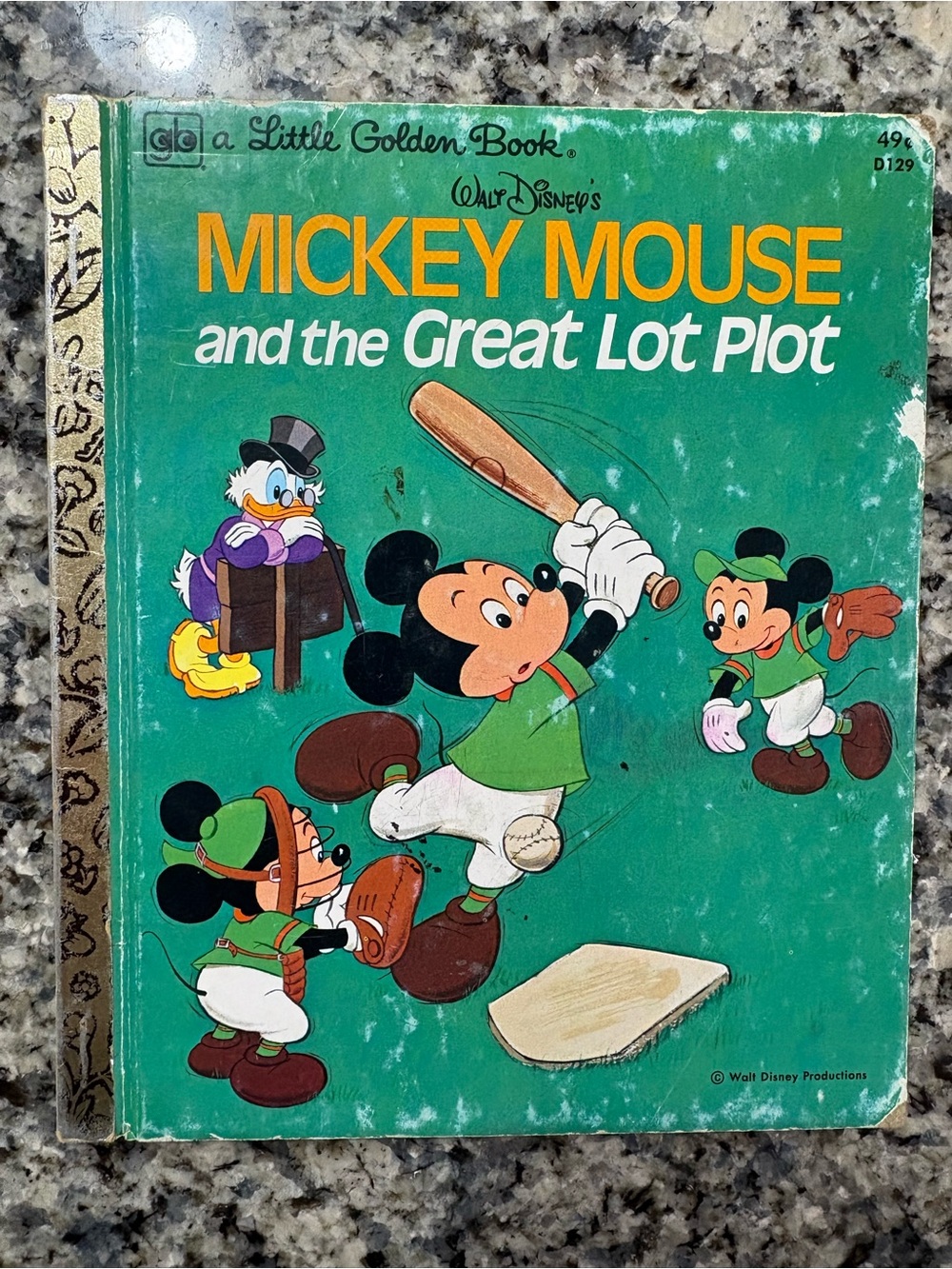 Vintage 1974 Little Golden Book Walt Disney’s Mickey Mouse & the Great Lot Plot
